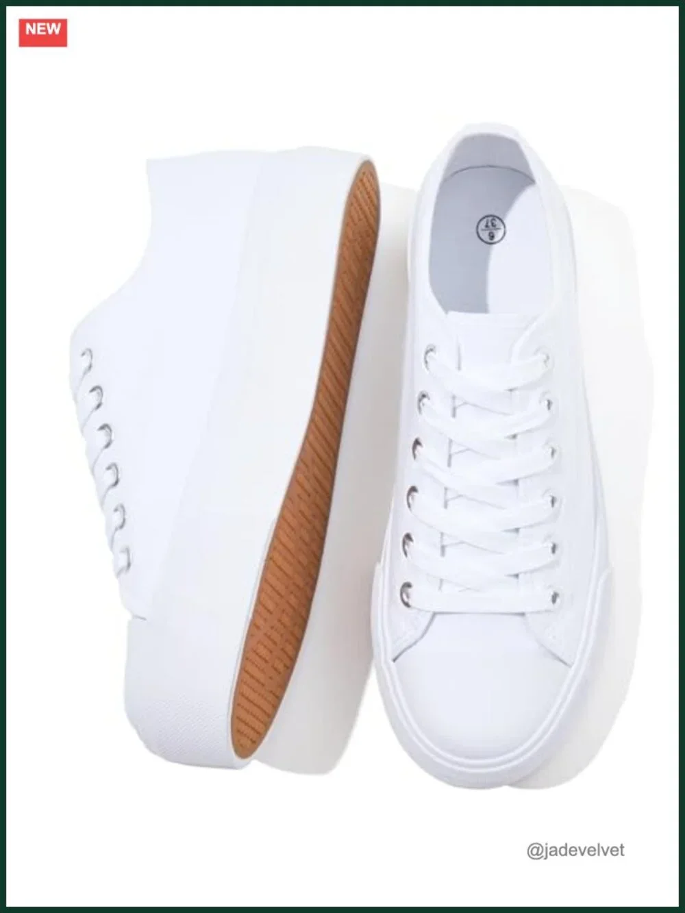 Women's Canvas Platform Sneakers Lace-Up Casual Walking Shoes